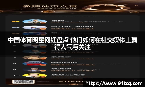 中国体育明星网红盘点 他们如何在社交媒体上赢得人气与关注